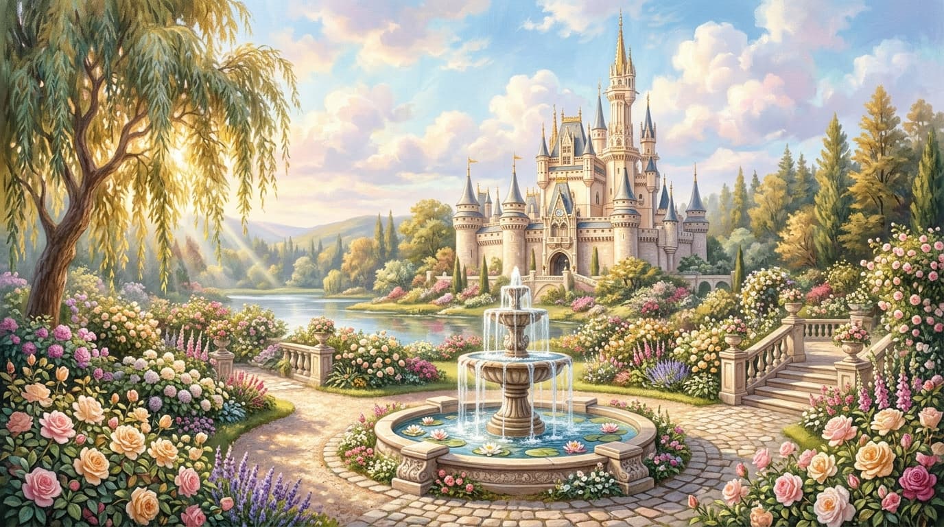 Fairytale Fountain Landscape